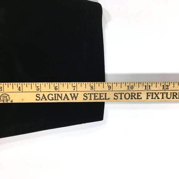 Quacker Factory Top Womens Size Large Black Velvet Polyester Short Sleeve - Picture 8 of 8